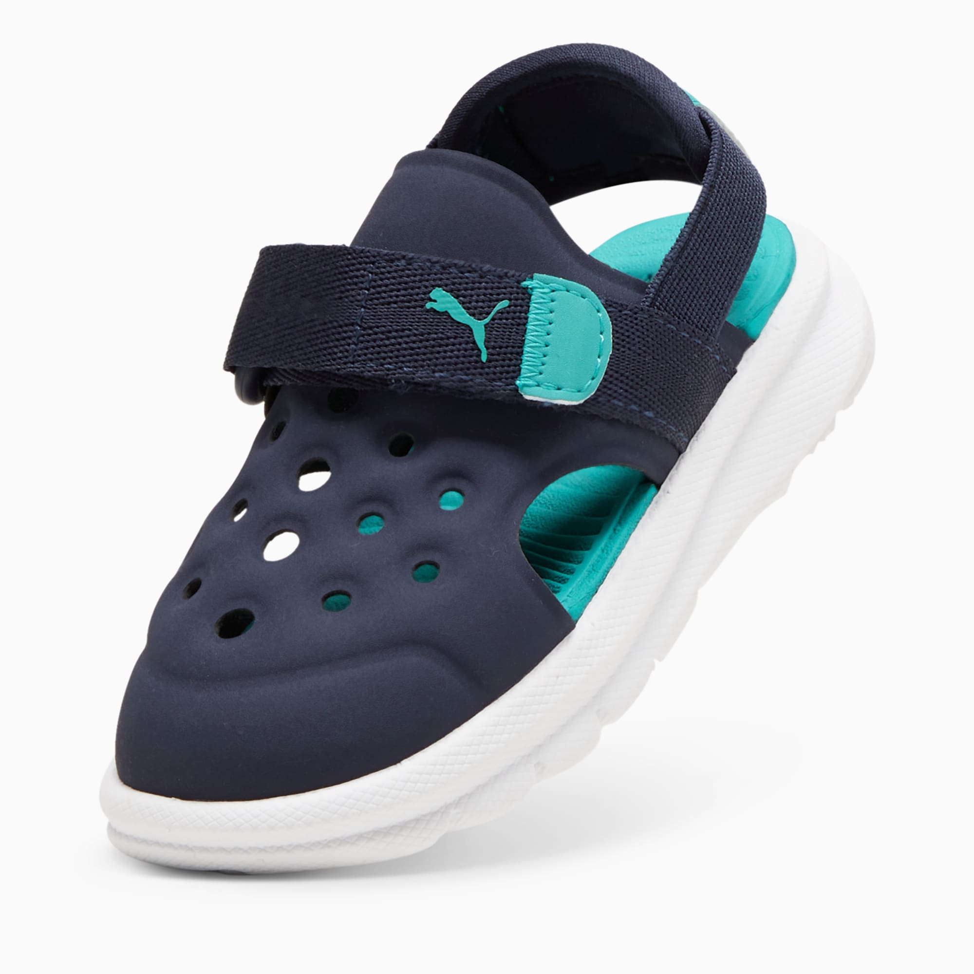 PUMA Evolve sandalen met alternatieve sluiting, Wit/Blauw/Groen